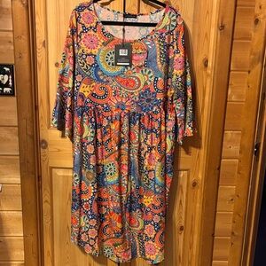 Colorful Paisley Print Women’s Dress - Multicolor